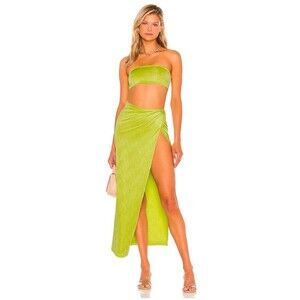 New Superdown Karolyna Maxi Skirt in Citron Size Small Revolve